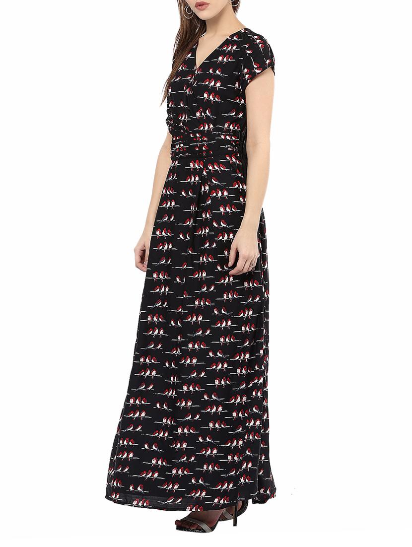 black printed maxi dress - 14531494 - Zoom Image - 2