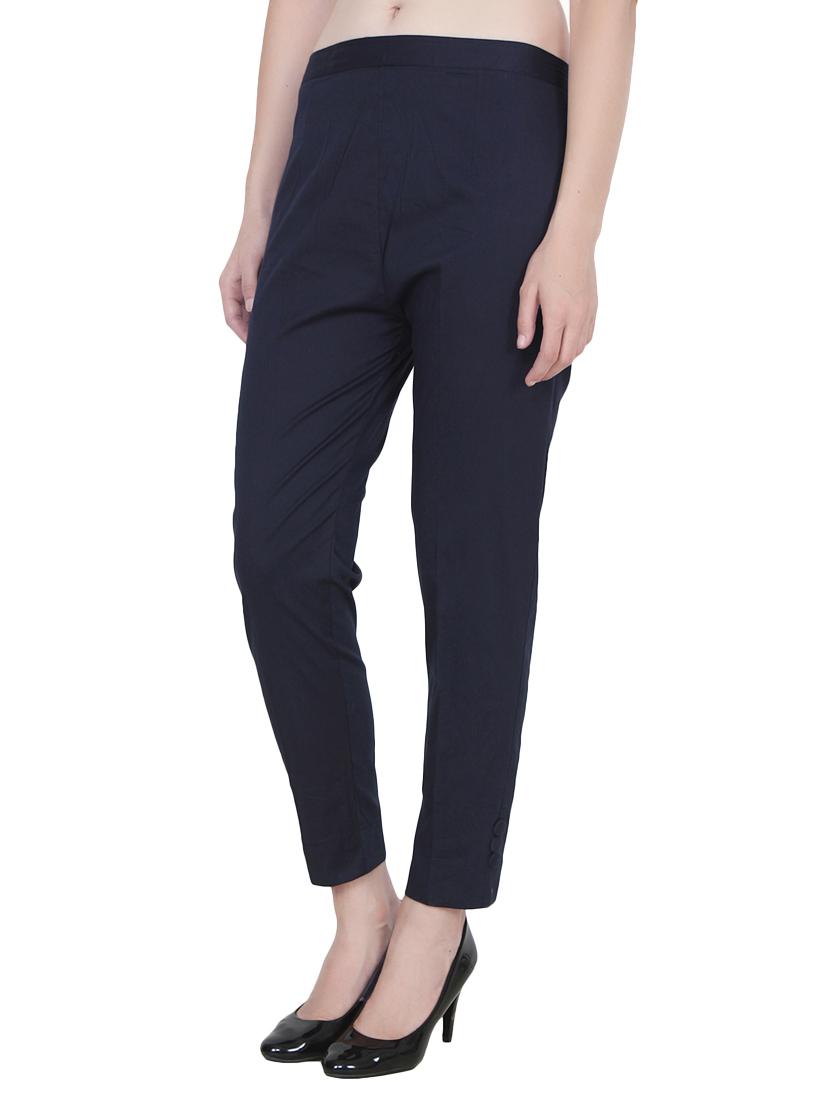 blue cotton trouser - 14531539 - Zoom Image - 2