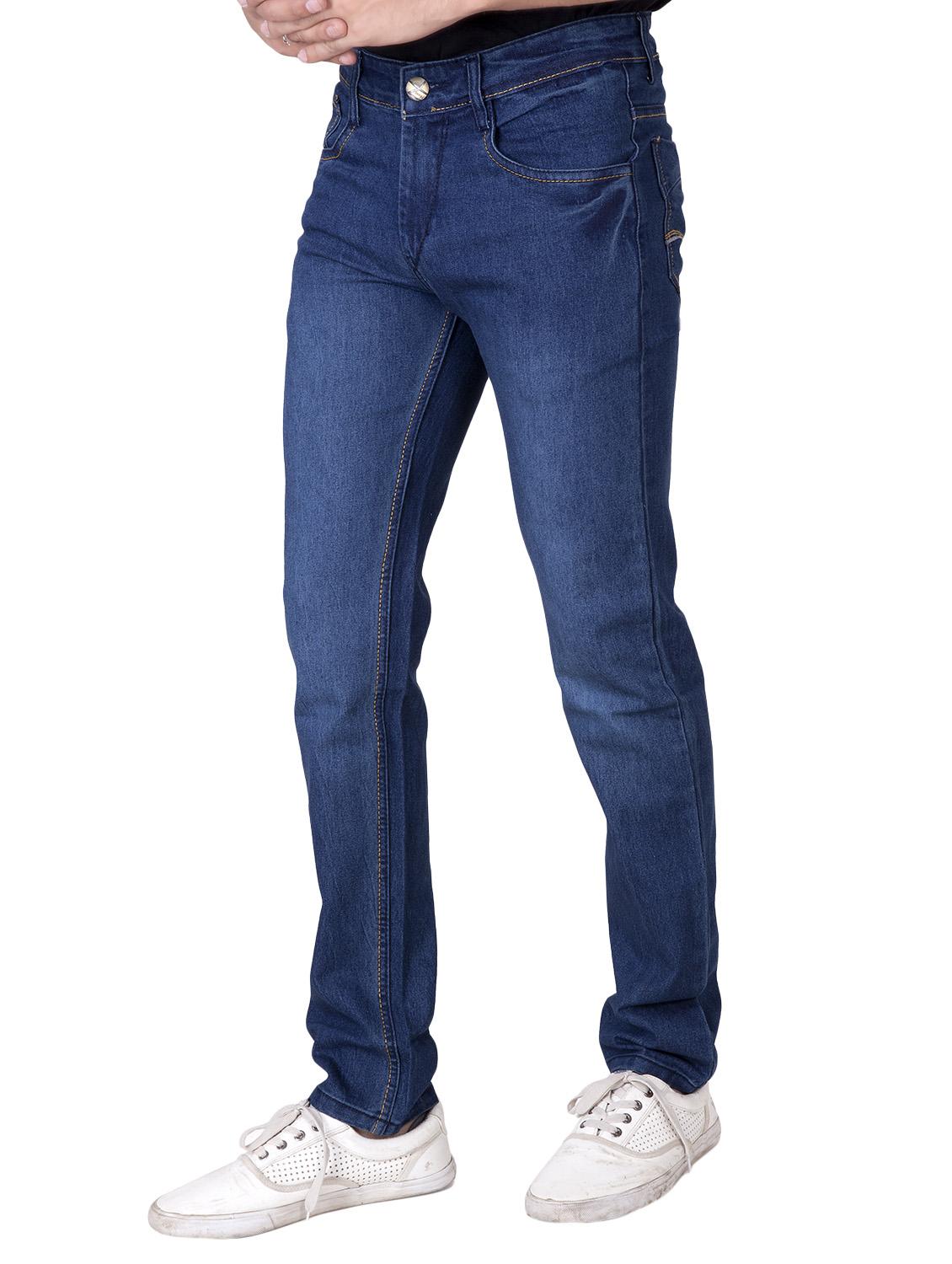navy blue denim washed jeans - 14531556 - Zoom Image - 2