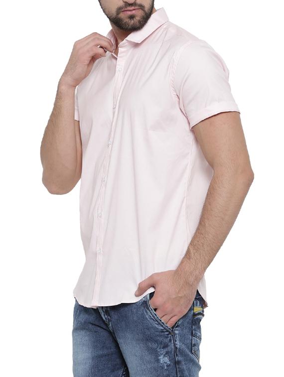 pink cotton blend casual shirt - 14531683 - Zoom Image - 2