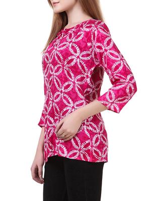 pink rayon casual top - 14531860 - Standard Image - 2