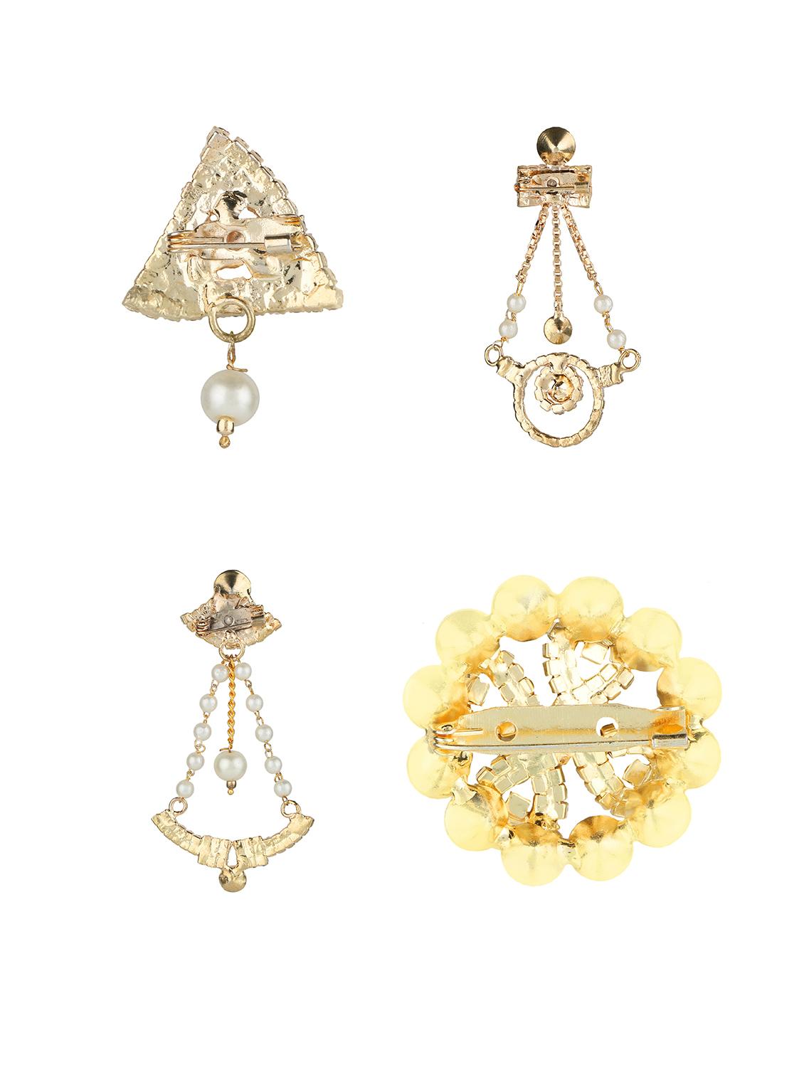 multi brass brooch - 14532505 - Zoom Image - 2