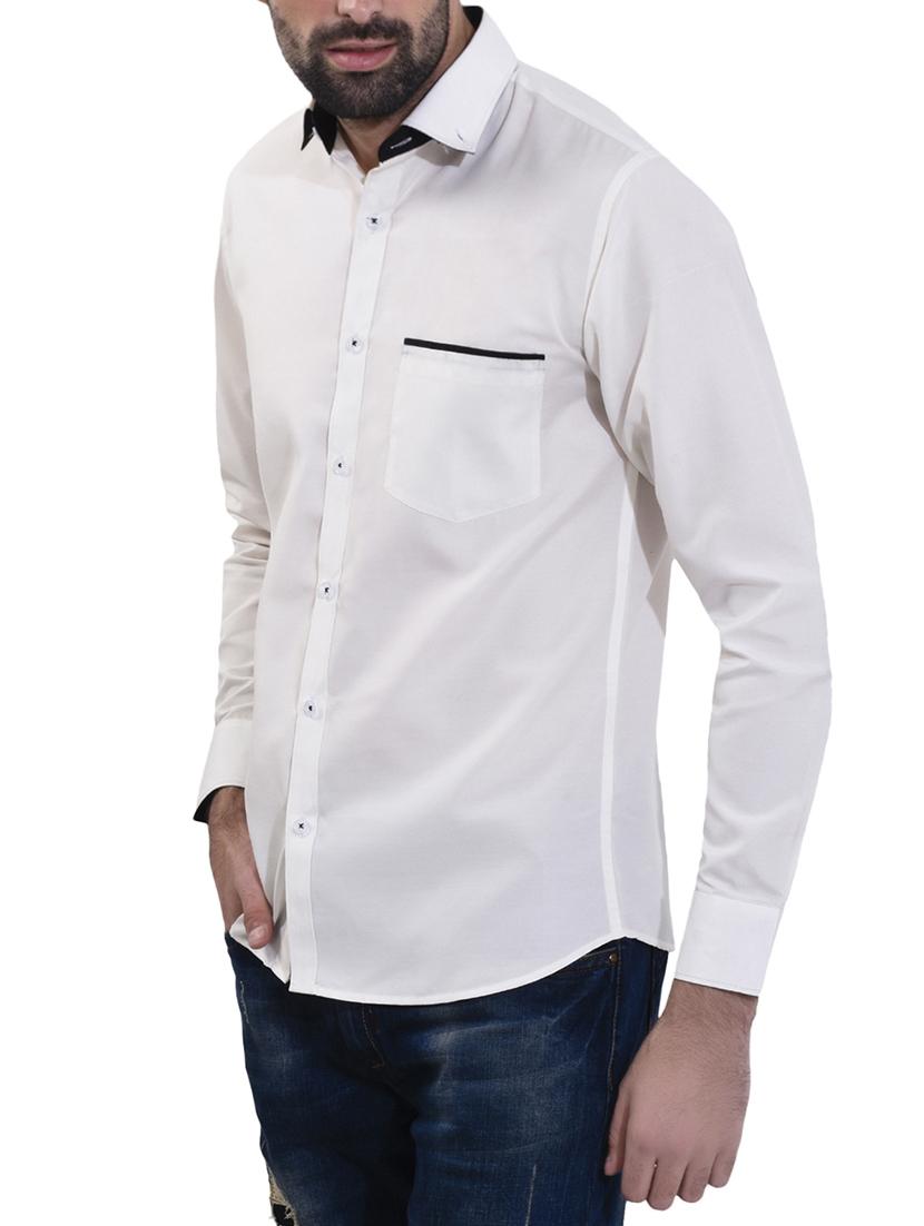 white cotton casual shirt - 14532794 - Zoom Image - 2