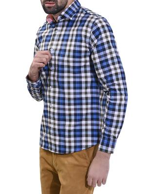 blue cotton casual shirt - 14532799 - Standard Image - 2