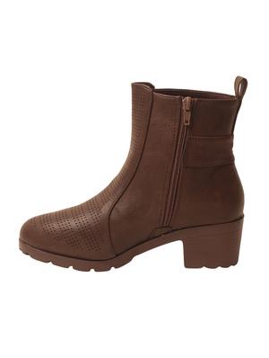 brown faux leather ankle boot - 14533146 - Standard Image - 2