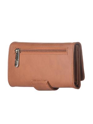 tan leatherette regular clutch - 14533598 - Standard Image - 2