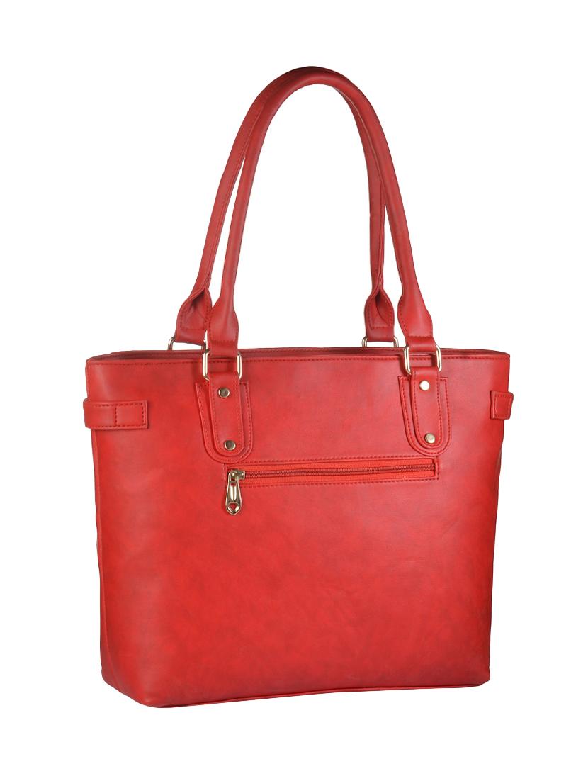 red leatherette regular handbag - 14533611 - Zoom Image - 2
