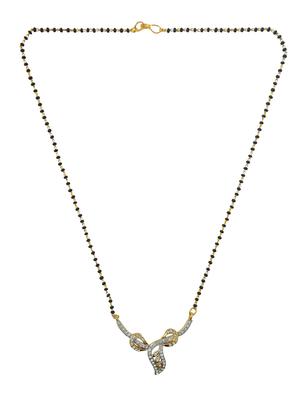 gold metal mangalsutra necklace - 14533698 - Standard Image - 2