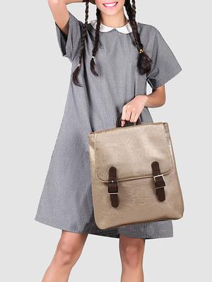 gold leatherette backpack - 14533709 - Standard Image - 5