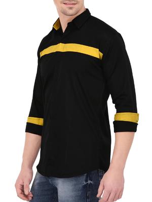 black cotton casual shirt - 14533919 - Standard Image - 2