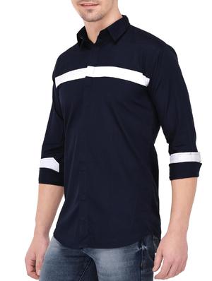 blue denim casual shirt - 14533920 - Standard Image - 2