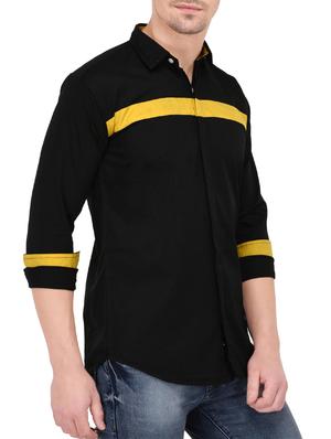 black cotton casual shirt - 14533923 - Standard Image - 2