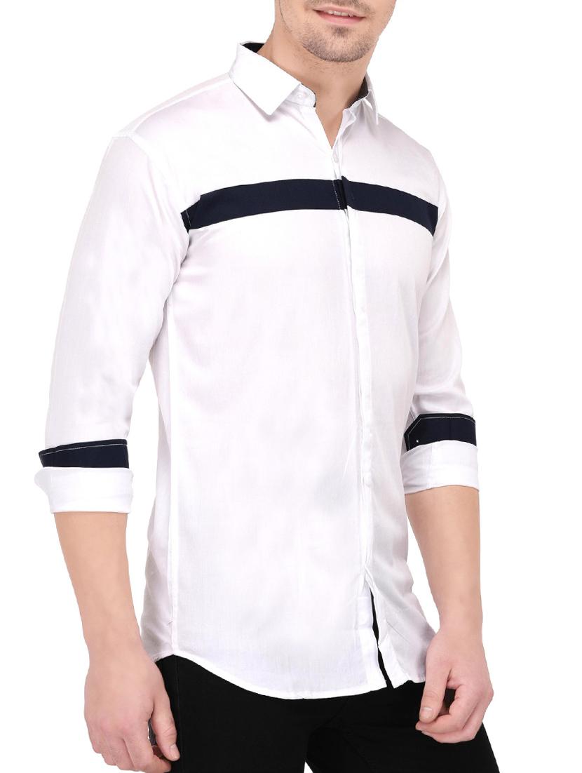 white cotton casual shirt - 14533925 - Zoom Image - 2