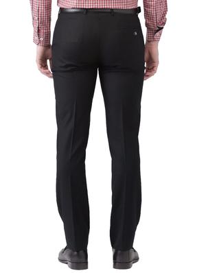 black cotton flat front formal trouser - 14534675 - Standard Image - 2