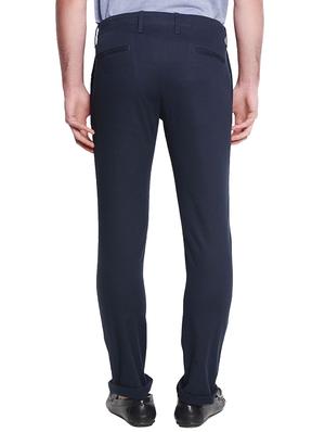 dark blue cotton chinos casual trouser - 14534709 - Standard Image - 2