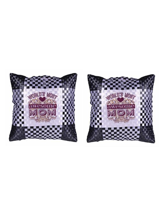 "Best Mom" Printed Set Of 5 Cushion Covers - 14535617 - Zoom Image - 2