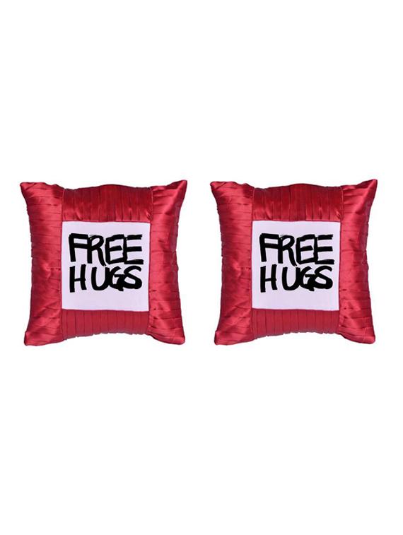 "Free Hugs" Quoted Printed Set Of 5 Cushion Covers - 14535684 - Zoom Image - 2