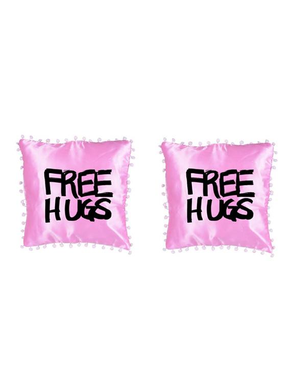 "Free Hugs" Quoted Printed Set Of 5 Cushion Covers - 14535687 - Zoom Image - 2