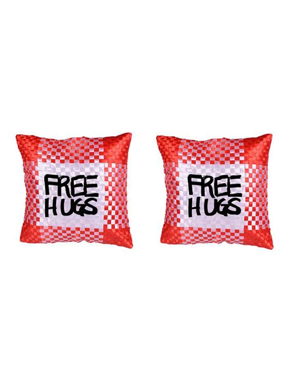 "Free Hugs" Quoted Printed Set Of 5 Cushion Covers - 14535689 - Zoom Image - 2