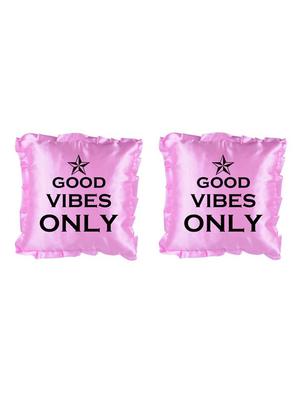 "Good Vibes" Quoted Printed Cusion Cover Set of 5 - 14535701 - Standard Image - 2