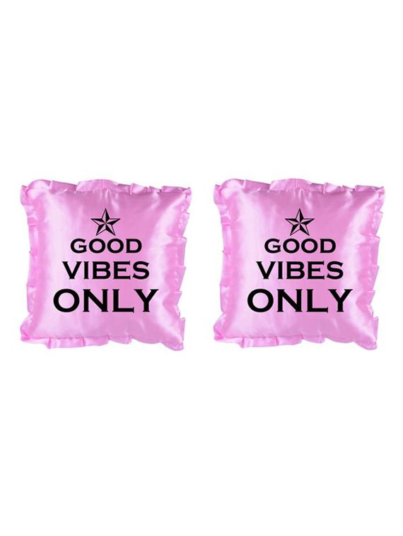 "Good Vibes" Quoted Printed Cusion Cover Set of 5 - 14535701 - Zoom Image - 2