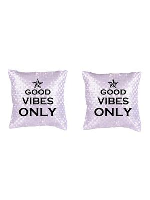 "Good Vibes" Quoted Printed Cusion Cover Set of 5 - 14535707 - Standard Image - 2