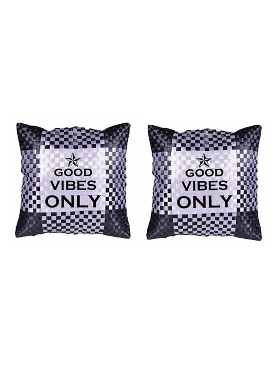 Snoby "Good Vibes" Quoted printed Cusion Cover Set of 5 - 14535715 - Zoom Image - 2