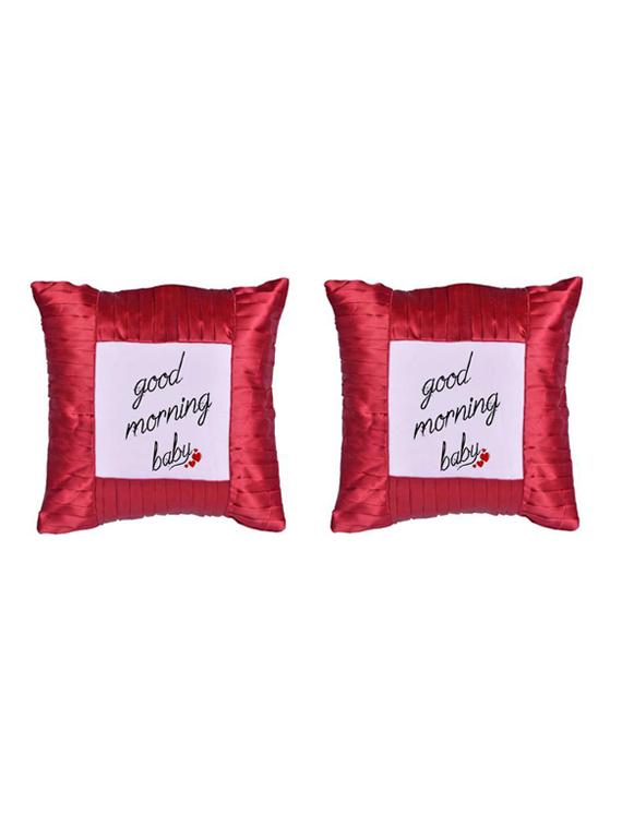 "Good Morning" Quoted Printed Set Of 5 Cushion Covers - 14535742 - Zoom Image - 2