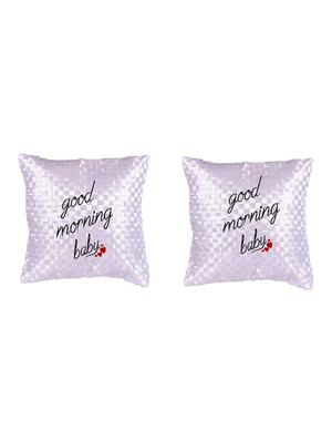 "Good Morning" Quoted Printed Set Of 5 Cushion Covers - 14535746 - Standard Image - 2
