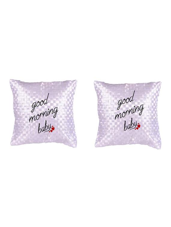 "Good Morning" Quoted Printed Set Of 5 Cushion Covers - 14535746 - Zoom Image - 2