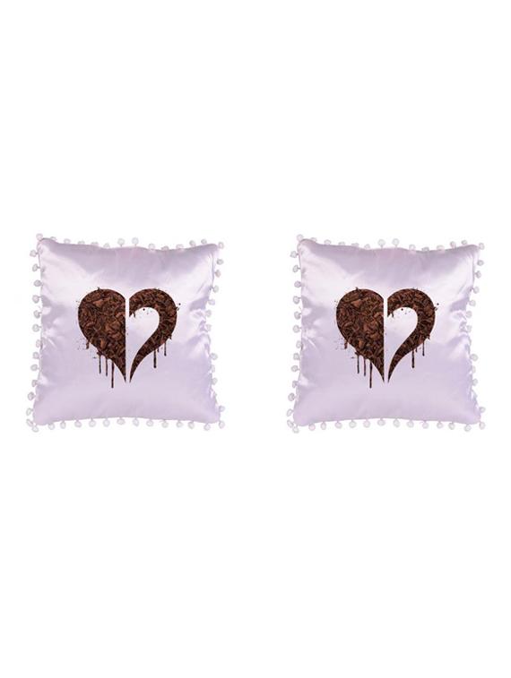 Heart Printed Set Of 5 Cushion Covers - 14535883 - Zoom Image - 2