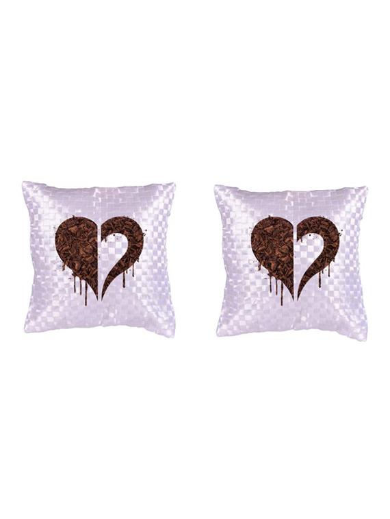 Heart Printed Set Of 5 Cushion Covers - 14535886 - Zoom Image - 2