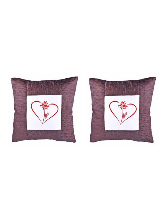Heart Printed Set Of 5 Cushion Covers - 14535917 - Zoom Image - 2