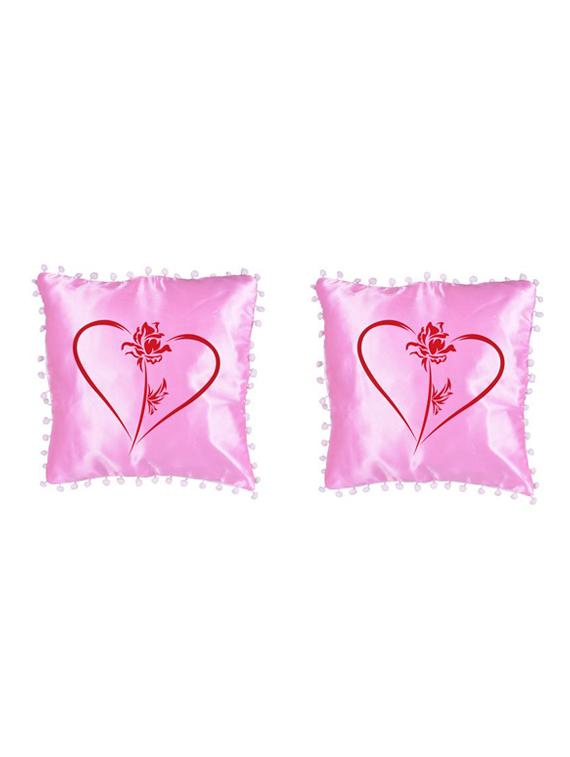 Heart Printed Set Of 5 Cushion Covers - 14535925 - Zoom Image - 2
