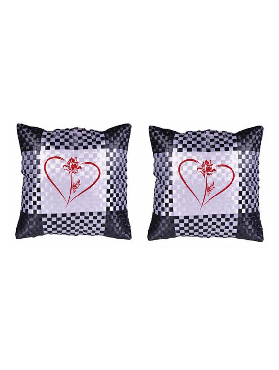 Heart Printed Set Of 5 Cushion Covers - 14535934 - Zoom Image - 2