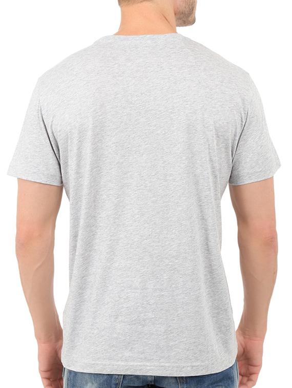grey cotton chest print tshirt - 14536045 - Zoom Image - 2