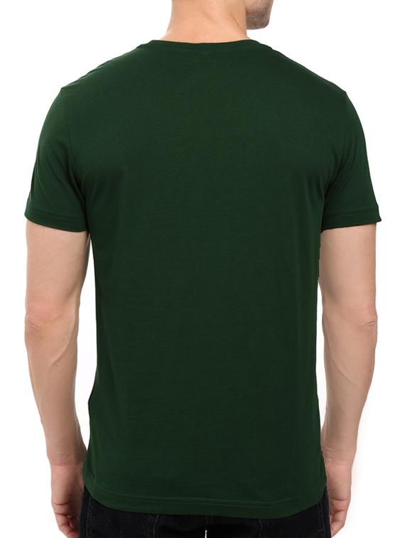 green cotton chest print tshirt - 14536047 - Zoom Image - 2