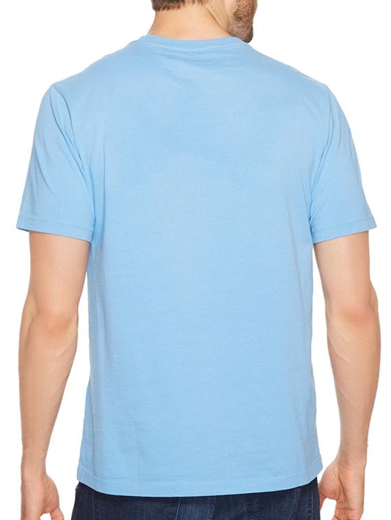 blue cotton chest print tshirt - 14536082 - Zoom Image - 2