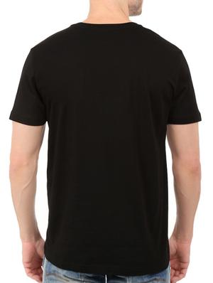 black cotton chest print tshirt - 14536329 - Standard Image - 2