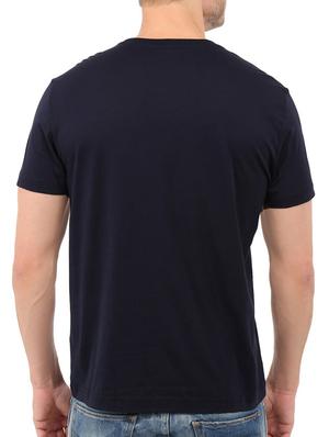 navy blue cotton chest print tshirt - 14536342 - Standard Image - 2