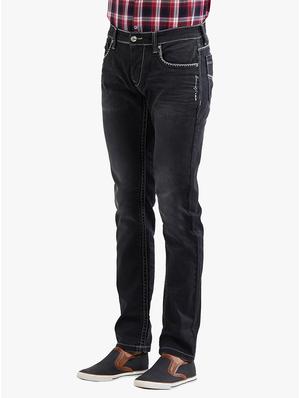 black cotton washed jeans - 14536502 - Standard Image - 2