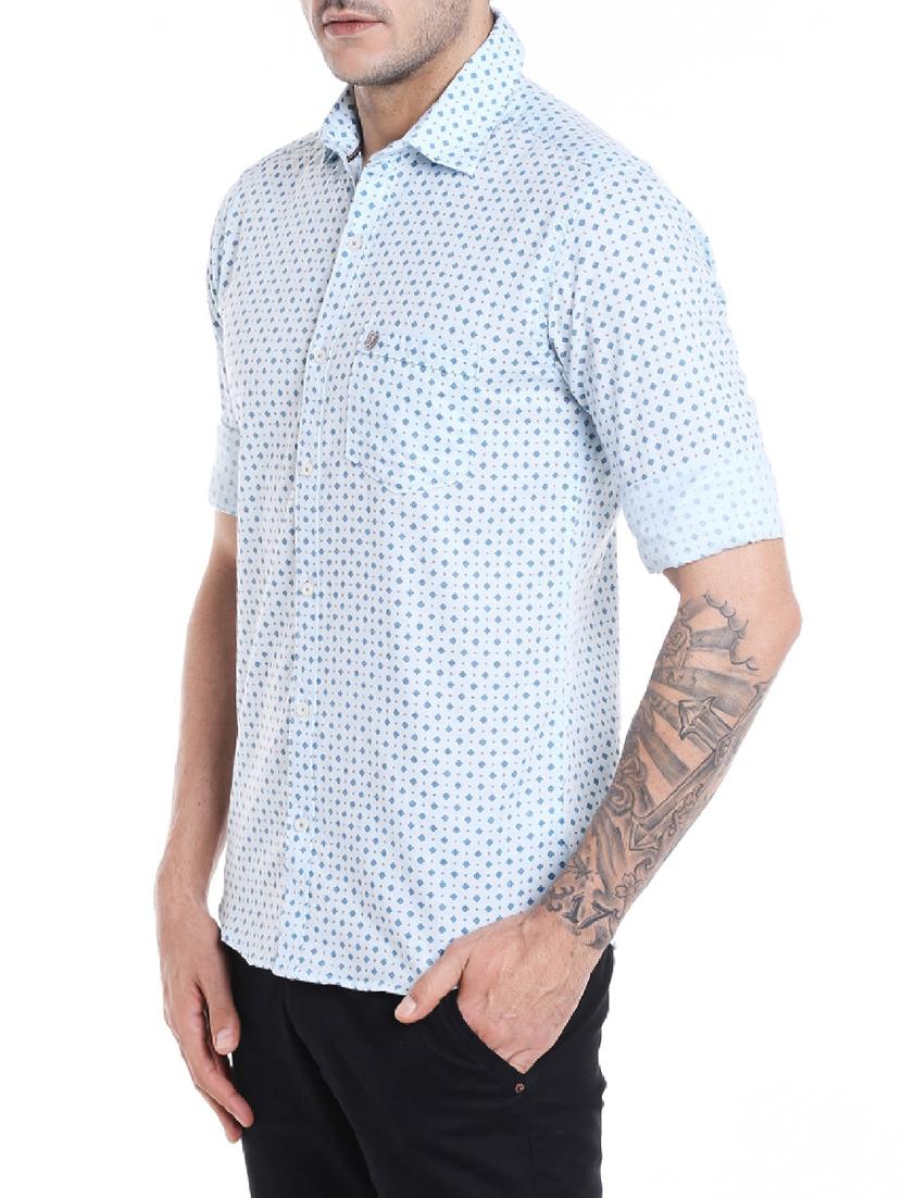 blue cotton casual shirt - 14537505 - Zoom Image - 2