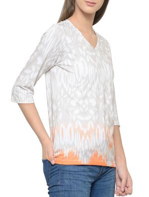 white printed cotton top - 14539537 - Standard Image - 2