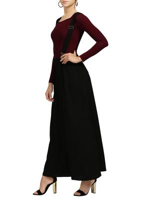 solid black crepe jumpsuit - 14539691 - Standard Image - 2