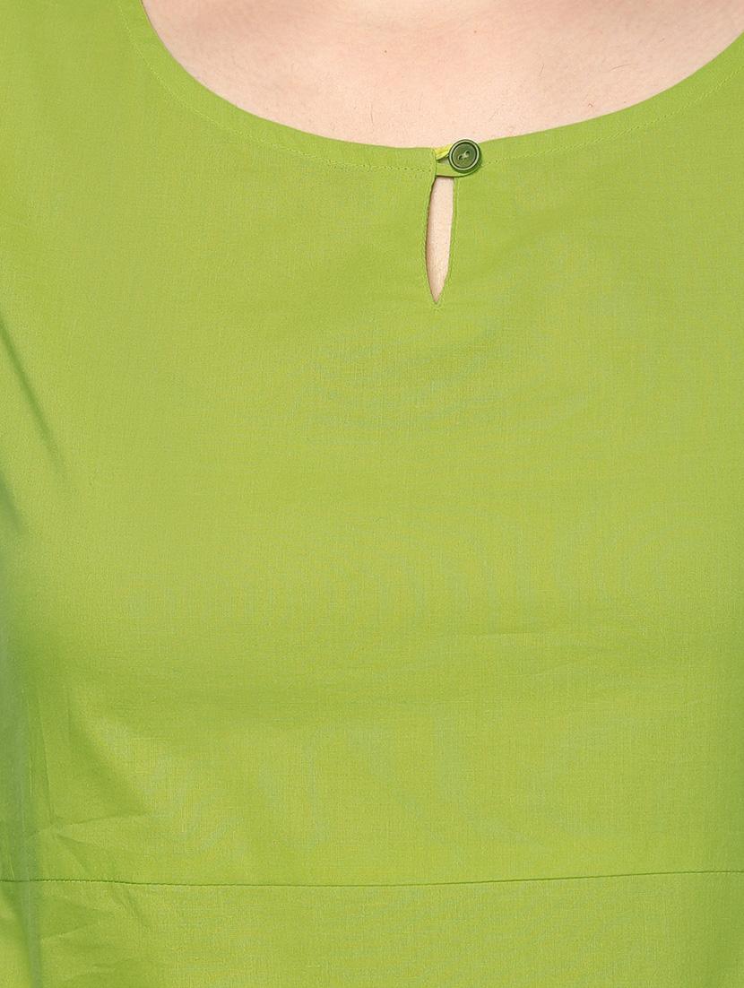 blue cotton layered kurta - 14539721 - Zoom Image - 5