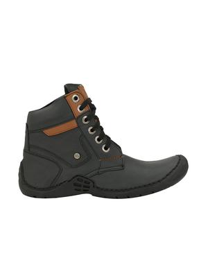 black leather high ankle boots - 14539923 - Standard Image - 2