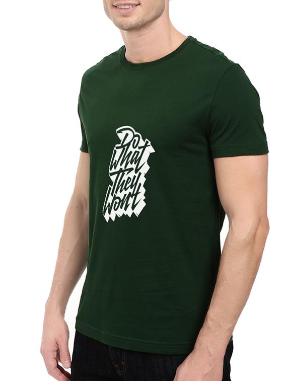 green cotton chest print tshirt - 14539978 - Zoom Image - 2