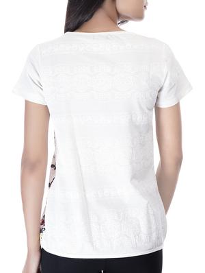 Amadore white rayon PRINTED top - 14540018 - Standard Image - 2
