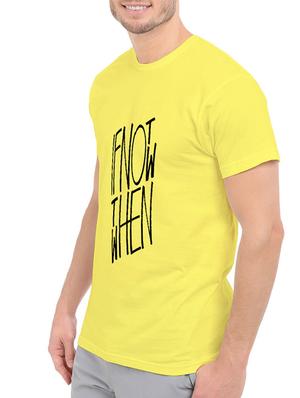 yellow cotton front print t-shirt - 14540348 - Standard Image - 2