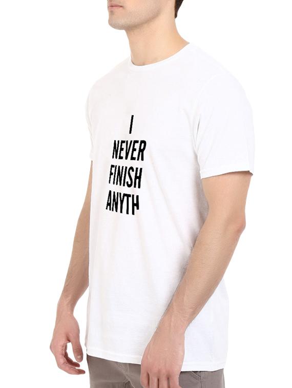 white cotton chest print tshirt - 14540377 - Zoom Image - 2